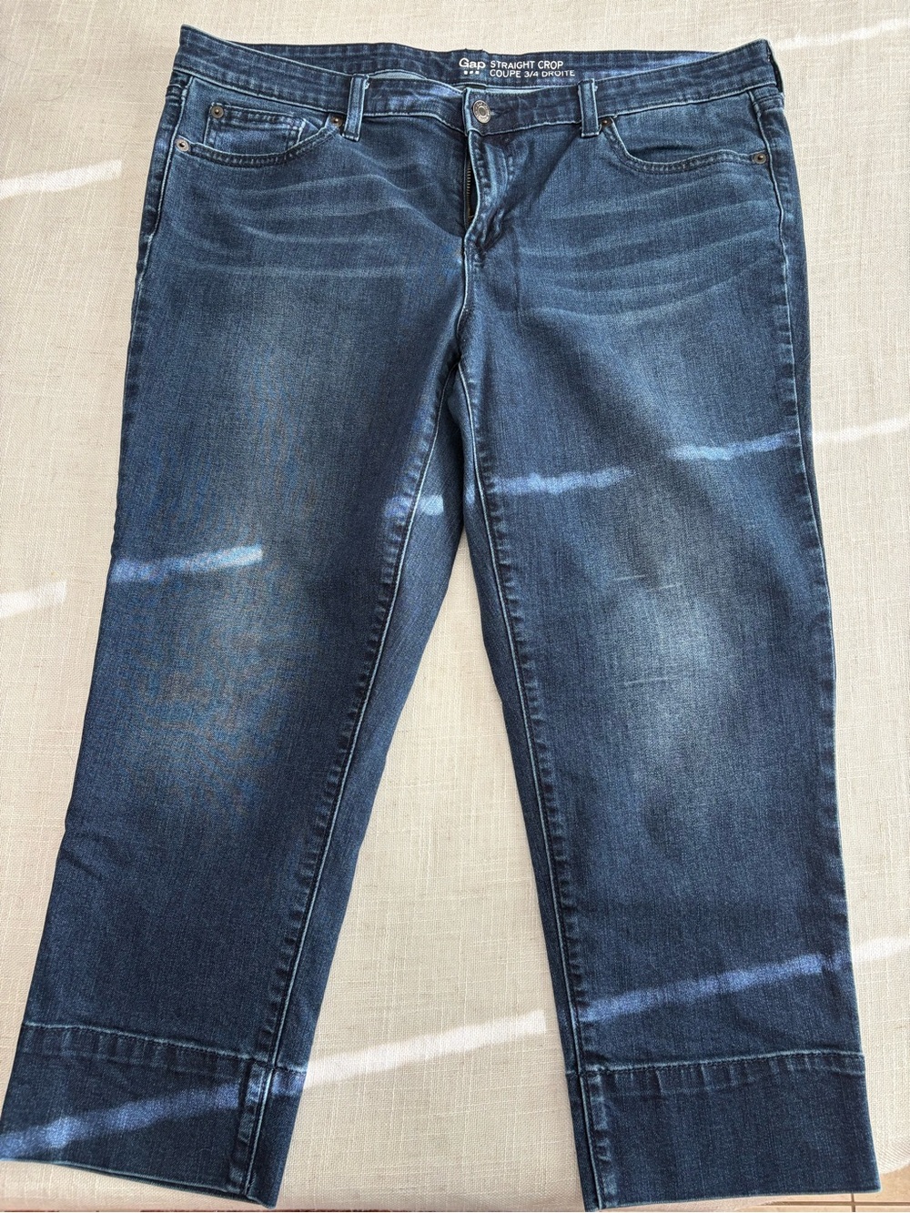 GAP Dark Blue Straight Crop Jeans